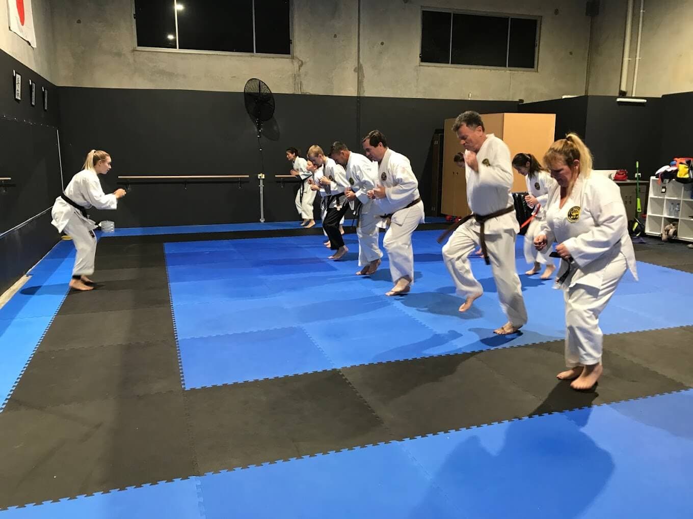 Adult karate class at Kansai Karate Gold Coast